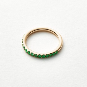 Solid Gold Fine Half Emerald Eternity Ring