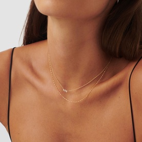 Solid Gold Fine Twist Short Chain