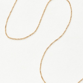 Solid Gold Fine Twist Short Chain