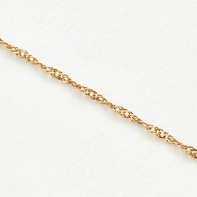 Solid Gold Fine Twist Short Chain