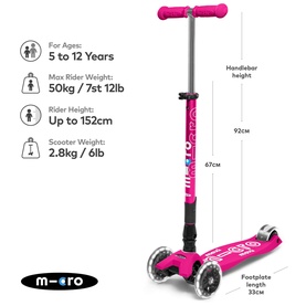Maxi Micro Foldable LED Scooter