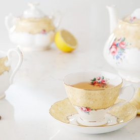 100 Years Bouquet 1990 Three-Piece Teapot Sugar & Creamer Set