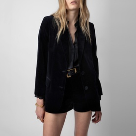 Tailored Velvet Blazer