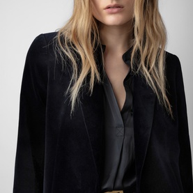 Tailored Velvet Blazer