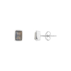 Manhattan Labradorite Stud Earrings