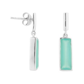 Manhattan Aqua Chalcedony Drop Earrings