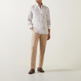 Paisley Single-Cuff Casual Shirt