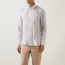 Paisley Single-Cuff Casual Shirt