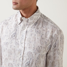 Paisley Single-Cuff Casual Shirt