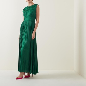 Delia Pleated Gown