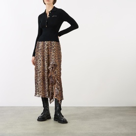 Logo Ribbed-Knit Polo Shirt