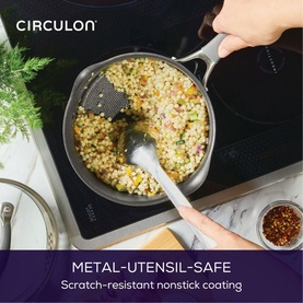 ScratchDefense Extreme Non-Stick Straining Saucepan & Lid 16cm