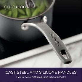 ScratchDefense Extreme Non-Stick Straining Saucepan & Lid 16cm
