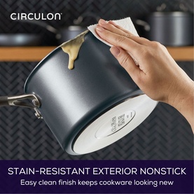 ScratchDefense Extreme Non-Stick Straining Saucepan & Lid 16cm