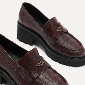 Claymence Croc-Embossed Loafers