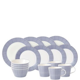 1815 Pacific Dots 16-Piece Dinnerware Set