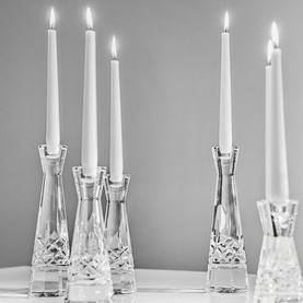 Lismore Round Candlestick 20cm 8in Set of 2