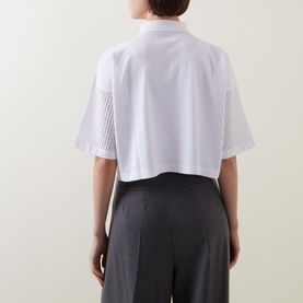 Mesh Button Down Polo Shirt