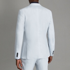 Kin Single-Breasted Linen Blazer
