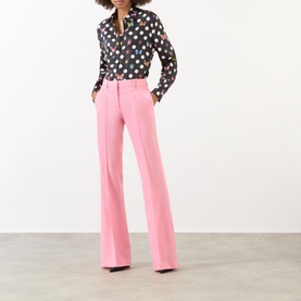 Polka Dot Butterfly Silk Shirt
