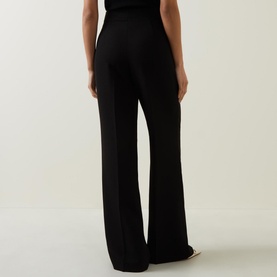 Wide-Leg Stretch Trousers