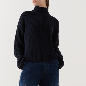 Ribbed-Knit Turtleneck Sweater