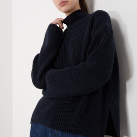 Ribbed-Knit Turtleneck Sweater