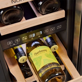 300mm Built In Wine Cooler Dual Zone 17 Bottles