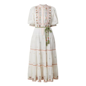 Lovella Embroidered Tiered Dress