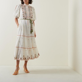 Lovella Embroidered Tiered Dress