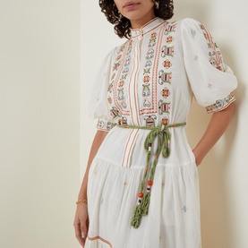 Lovella Embroidered Tiered Dress