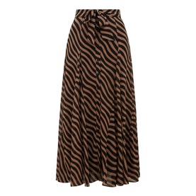 Donna Striped Godet Skirt