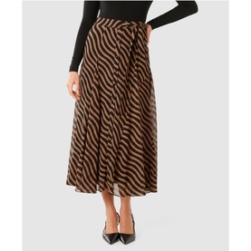 Donna Striped Godet Skirt
