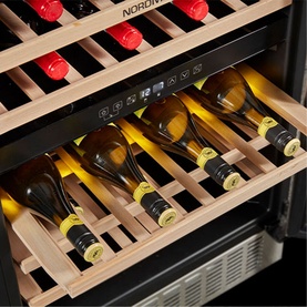 600mm Built In Wine Cooler Dual Zone 46 Bottles