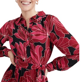 Laurenza Floral-Print Shirt Dress