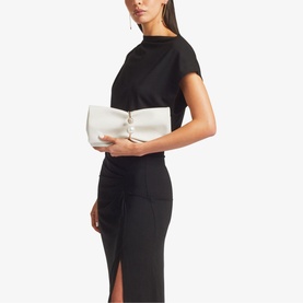 Xandra Leather Clutch