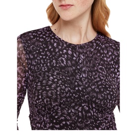 Asymmetric Long-Sleeved Leopard Print Dress