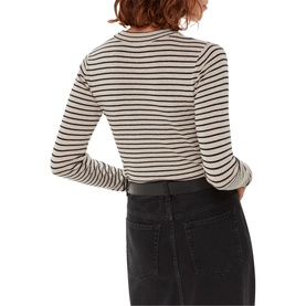 Fine-Knit Striped Sweater