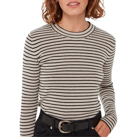Fine-Knit Striped Sweater