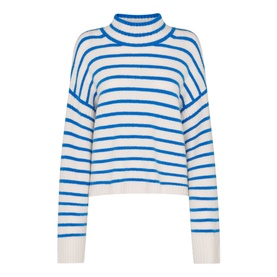 Striped Rib-Knit Sweater