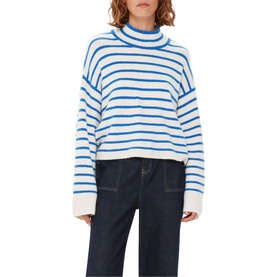 Striped Rib-Knit Sweater
