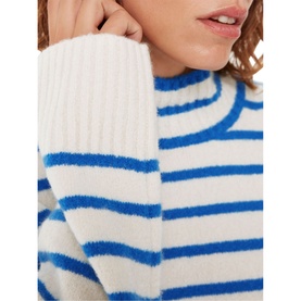 Striped Rib-Knit Sweater
