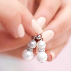 Crystal Pearl Drop Earrings