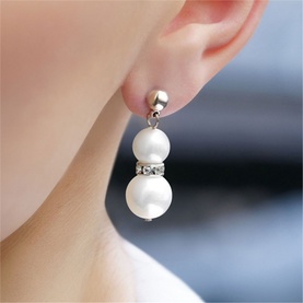 Crystal Pearl Drop Earrings
