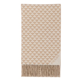Wool-Cashmere Logo Scarf