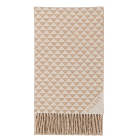 Wool-Cashmere Logo Scarf