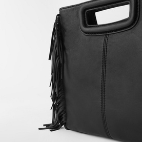 M Fringed Leather Bag