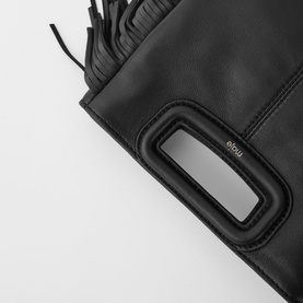 M Fringed Leather Bag