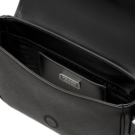 Triangle Logo Leather Shoulder Bag