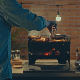 Carbon Steel Flat-Packed Portable BBQ Grill